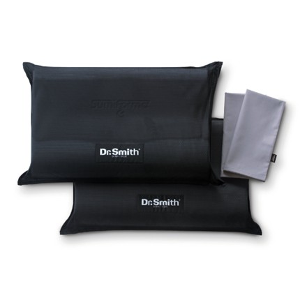 〈ドクター・スミス〉 炭枕イレタン2点セット（低反発タイプ／ブラック）