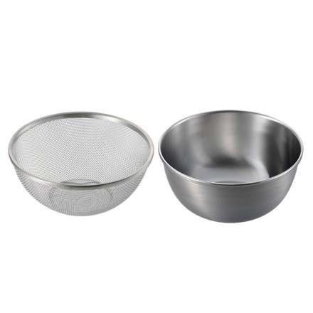 enzo ステンレスざる＆ボールセット24cm AMG-0419