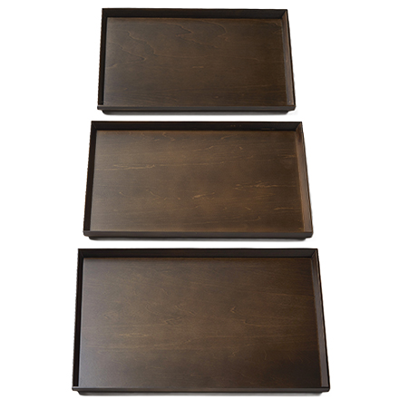 【角田清兵衛商店】スタッキングトレー茶色42cm長