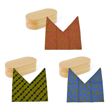 【角田清兵衛商店】紀州桧弁当箱type2NA＆あづま袋セットﾓｸﾍﾝ