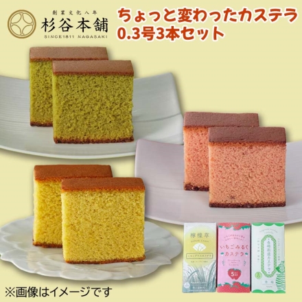 杉谷本舗 ちょっと変わったカステラ0.3号3本セット