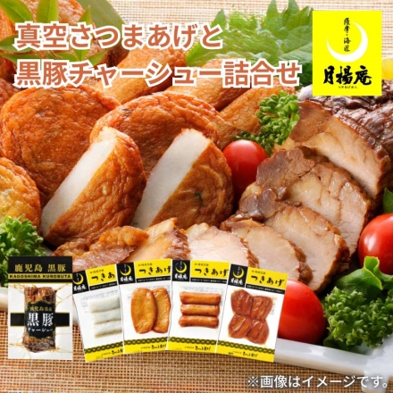 〈月揚庵〉真空さつまあげと黒豚チャーシュー詰合せ しそ棒天・棒天 各3個、上揚2個、ごぼう天4個、黒豚チャーシュー180ｇ