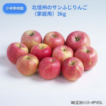 北信州のサンふじりんご（家庭用）3ｋｇ 送料込み