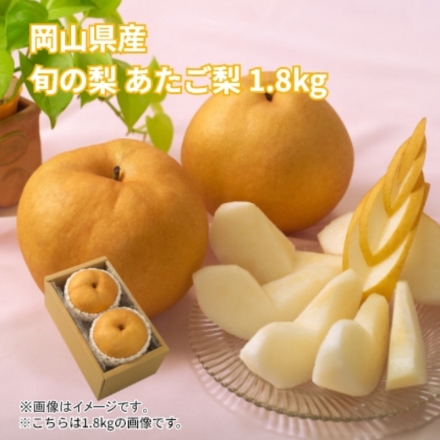 岡山県産 旬の梨 あたご梨 1.8ｋｇ（2玉） 送料込み