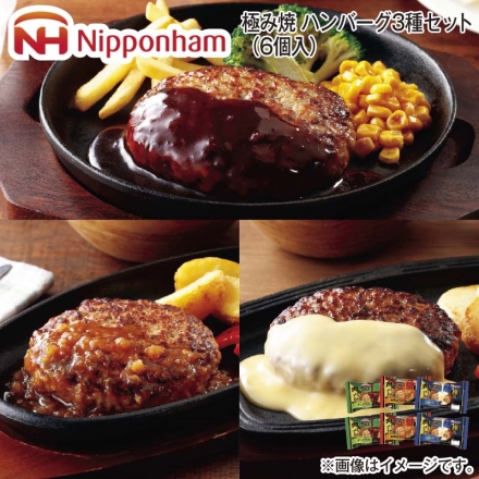 極み焼 ハンバーグ3種セット（6個入）