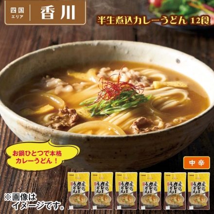 半生煮込カレーうどん 12食