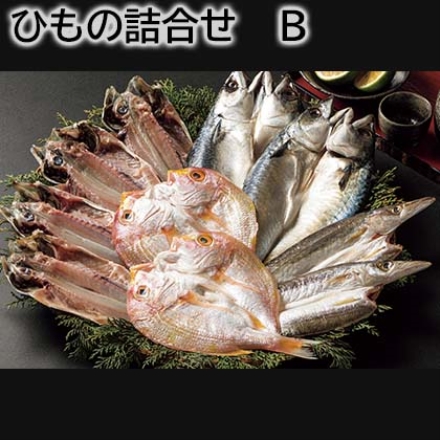 ひもの詰合せ Ｂ 真あじ140g(2枚)×2、かます140g(2枚)、れんこ鯛140g×2、さば150g×2