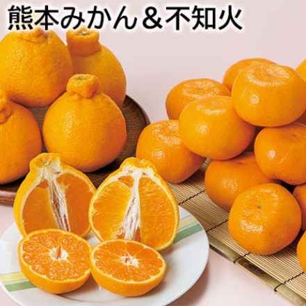 熊本みかん＆不知火 熊本みかん2kg(S～L混：18～22個)、不知火1kg(3～5個)