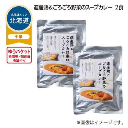 道産鶏＆ごろごろ野菜のスープカレー 2食