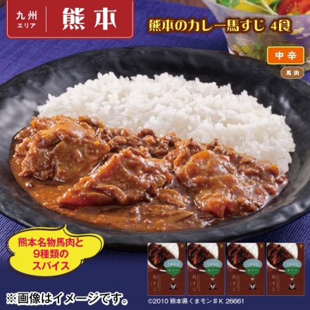 熊本のカレー馬すじ 4食