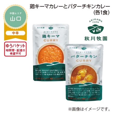 鶏キーマカレーとバターチキンカレー Ａ（各1食）