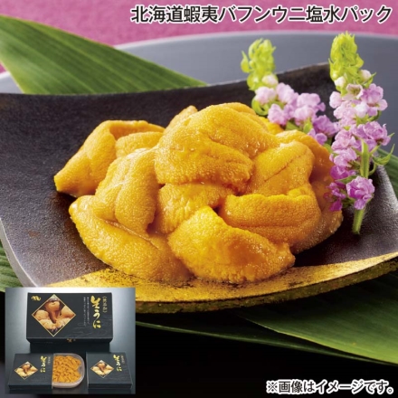 お歳暮のし付き 北海道蝦夷バフンウニ塩水パック 100g×2