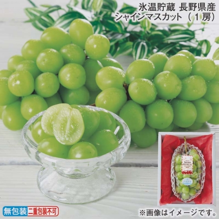 お歳暮のし付き 氷温貯蔵 長野県産シャインマスカット（1房） 600g（1房）