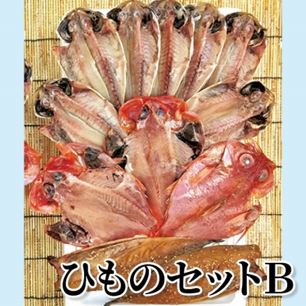 ひものセット Ｂ 真あじ7枚、金目鯛3枚、マサバ醤油干半身2枚