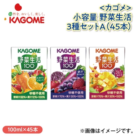 〈カゴメ〉小容量 野菜生活3種セットＡ（45本）