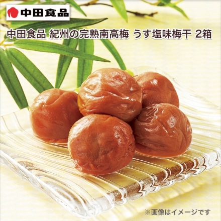 中田食品 紀州の完熟南高梅 うす塩味梅干 2箱