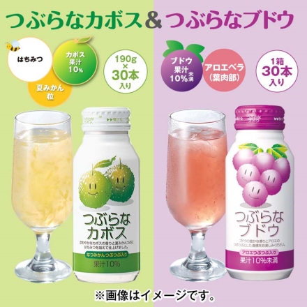 つぶらなカボス＆つぶらなブドウ つぶらなカボス・つぶらなブドウ 各190g×30