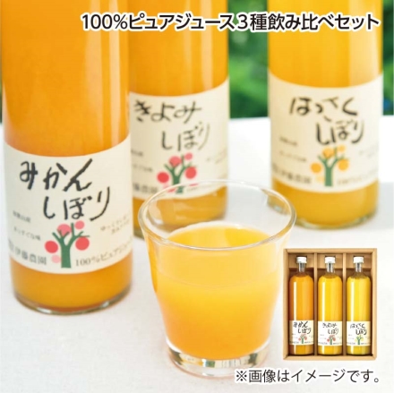 100％ピュアジュース3種飲み比べセット