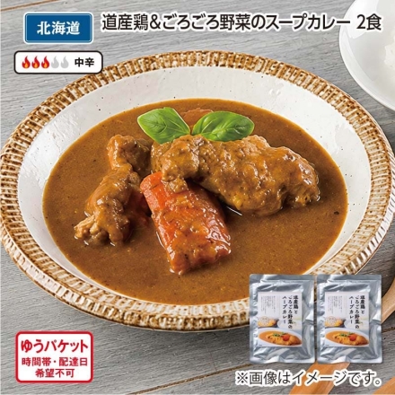 道産鶏＆ごろごろ野菜のスープカレー 2食