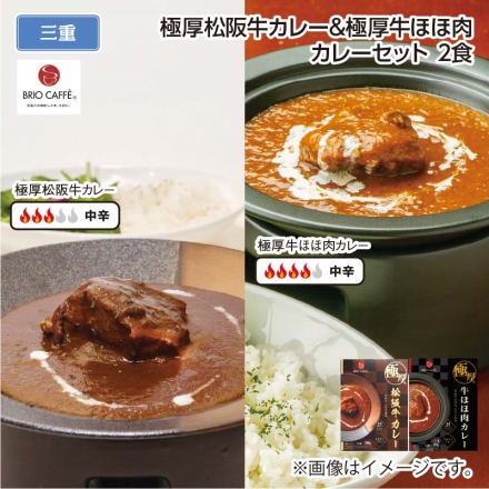 極厚松阪牛カレー＆極厚牛ほほ肉カレーセット Ａ（2食）