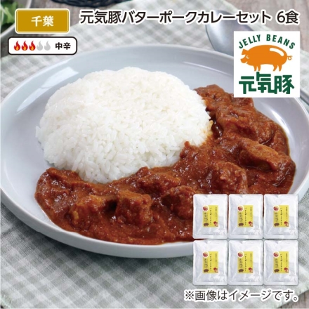 元気豚バターポークカレーセット Ｂ（6食）