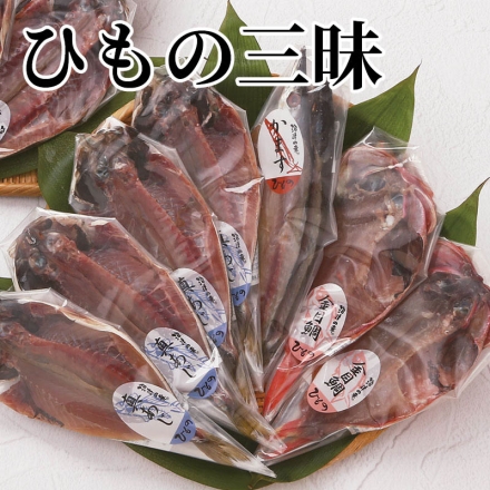 ひもの三昧 真あじ100g×4、かます80g×2、金目鯛130g×2