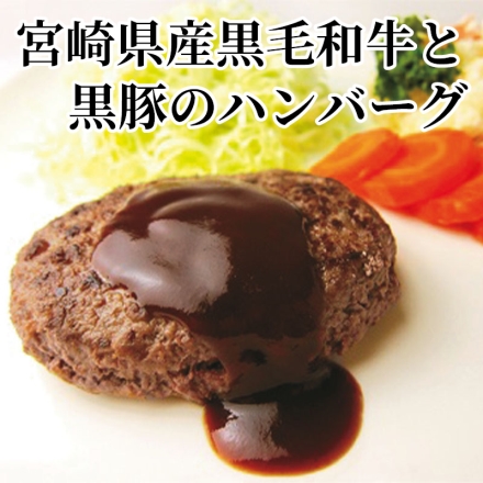 宮崎県産黒毛和牛と黒豚のハンバーグ ハンバーグ110g・ハンバーグソース15g 各5