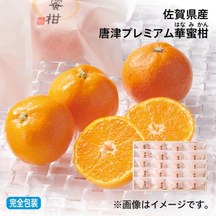 お中元のし付き 佐賀県産 唐津プレミアム華蜜柑 1.6kg（20～24個）、木箱入 御中元 夏ギフト ギフト 贈答