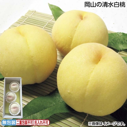 お中元のし付き 岡山の清水白桃 750g（3個） 御中元 夏ギフト ギフト 贈答