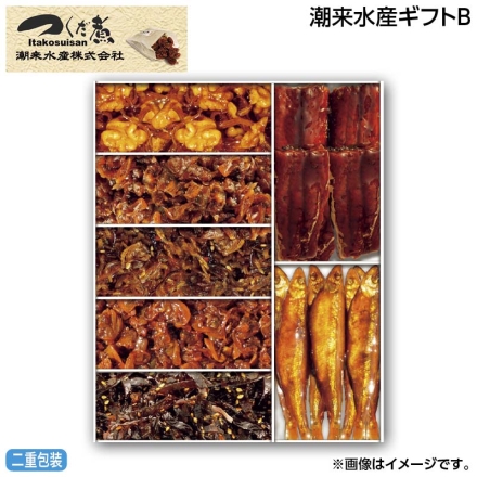 お中元のし付き 潮来水産ギフトＢ 440g（こんぶ・うなぎ・わかさぎ甘露煮 各70g、しじみ・昆布ちりめん山椒ごま風味・あさり 各60g、くるみしらす50g） 御中元 夏ギフト ギフト 贈答