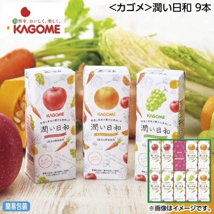 お中元のし付き ＜カゴメ＞潤い日和 9本 御中元 夏ギフト ギフト 贈答