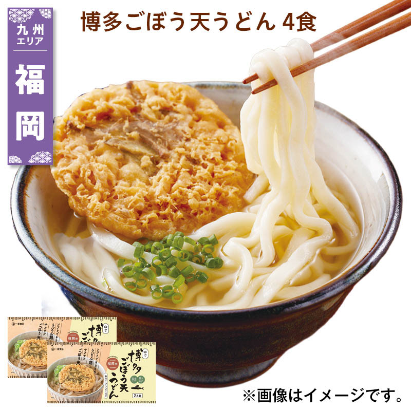 博多ごぼう天うどん 4食 送料込み
