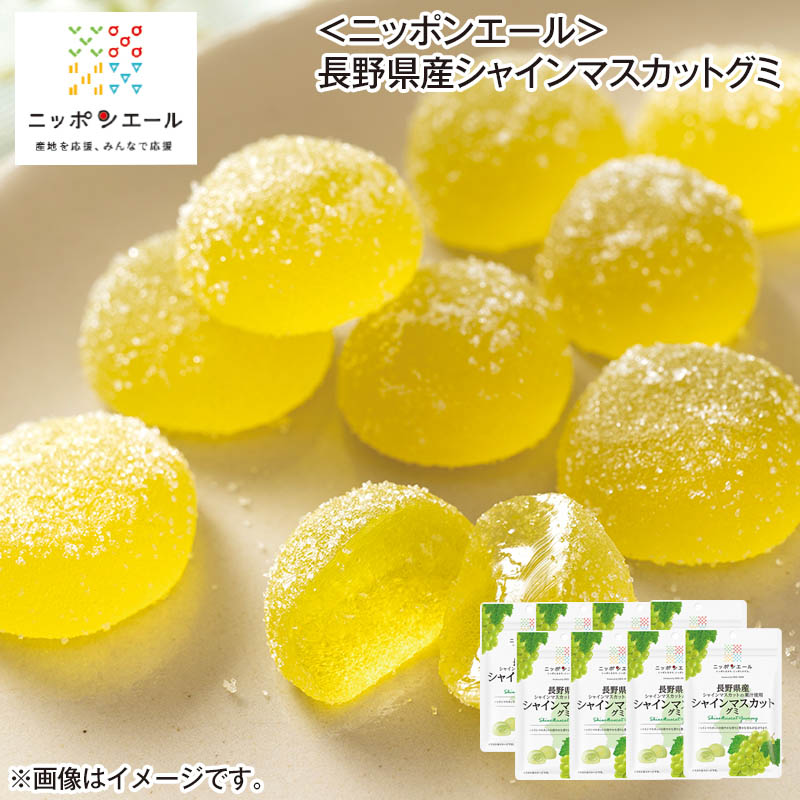 〈ニッポンエール〉長野県産シャインマスカットグミ 40g×8 送料込み