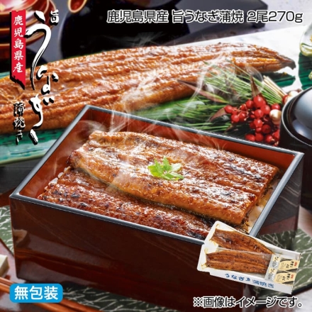 お歳暮のし付き 鹿児島県産 旨うなぎ蒲焼 2尾270ｇ