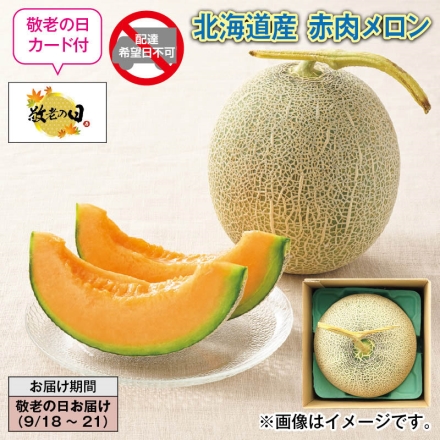 北海道産 赤肉メロン 1.5kg（1個）