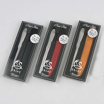 爪ヤスリ shiny シャイニー PVC製ケース付き 新潟燕三条 000887 赤