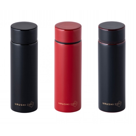 中野漆器 天然漆 水筒 URUSHI POKETLE 無地 漆黒