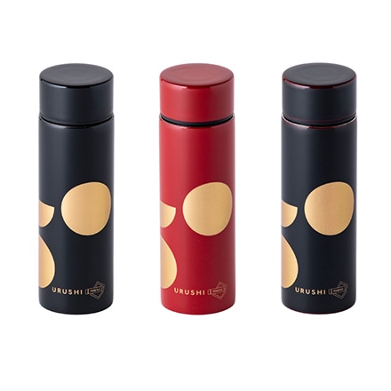 中野漆器 天然漆 水筒 URUSHI POKETLE 日月 漆黒