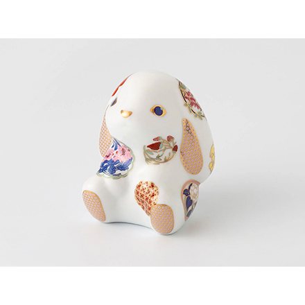 賞美堂本店 momoco rabbit 古伊万里 花暦（白） 有田焼 フィギュア