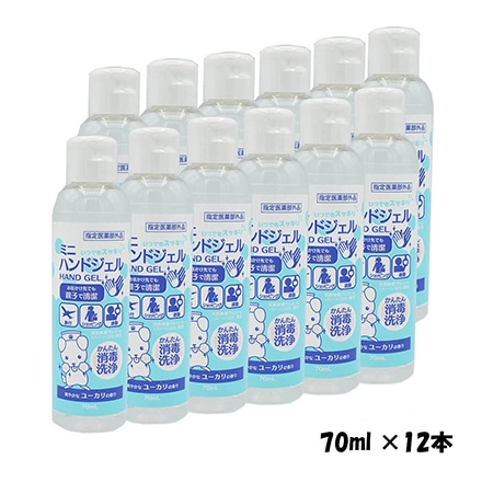 ピカソ美化学研究所 ミニ ハンドジェルEL アルコール洗浄 携帯用 ユーカリの香り 70ml 12本セット