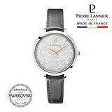 Pierre Lannier （ピエールラニエ） プティ クリスタル レザー グレー