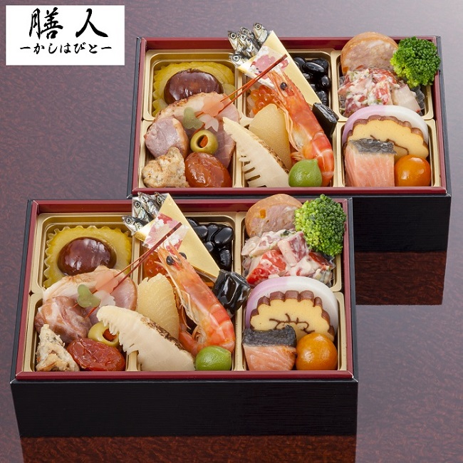 冷凍おせち2人前「膳人」　おもてなし重　１段×２【販売終了日12月15日】