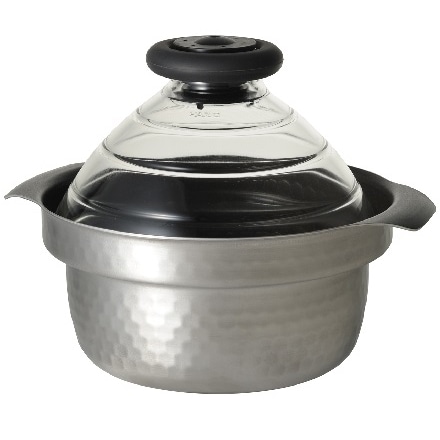 HARIO フタがガラスのIH対応ご飯釜雪平 GIS-200