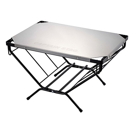 キャプテンスタッグ ステンレス 薪ラックテーブル UC-568