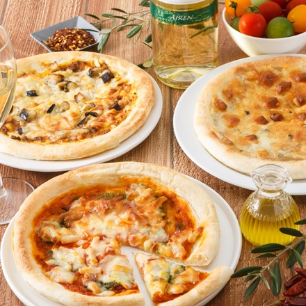 東京 恵比寿 リストランテマッサ 監修 3種のナポリ風ピッツァセット 計6枚