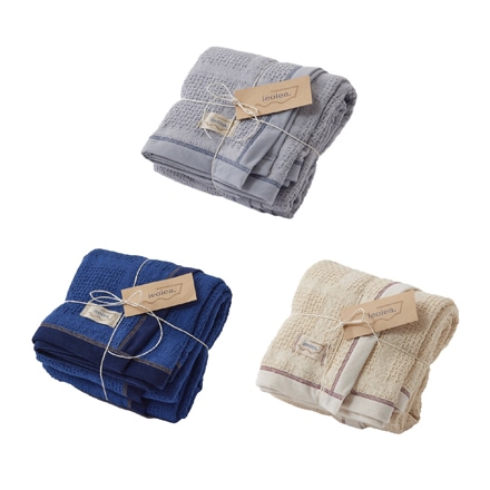 ieoiea ジャガード織 コットンケット シングル ダークブルー IIKK01