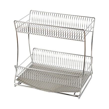 サスティナ 18-8 ステンレス製水切りラック2段 (スライド式) HB-5531