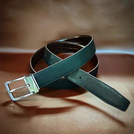 BRAMA DOVE ラウンドスクエア バックル リバーシブル ベルト BD-BZ-BK1SN2