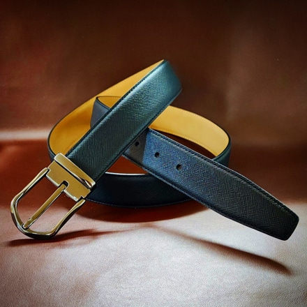 BRAMA DOVE サフィアーノ レザー ベルト 35mm BD-CS-BK3BN1