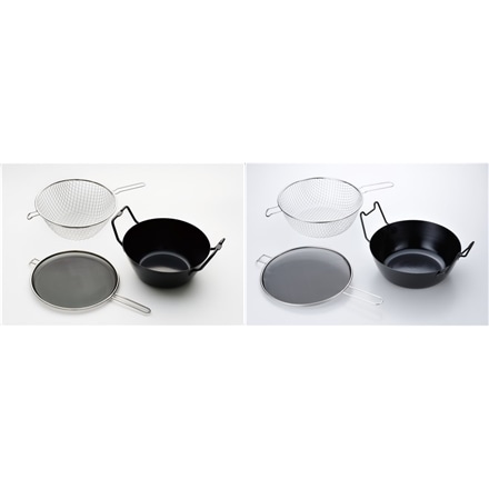 ラバーゼ 鉄揚げ鍋セット22cm LB-098